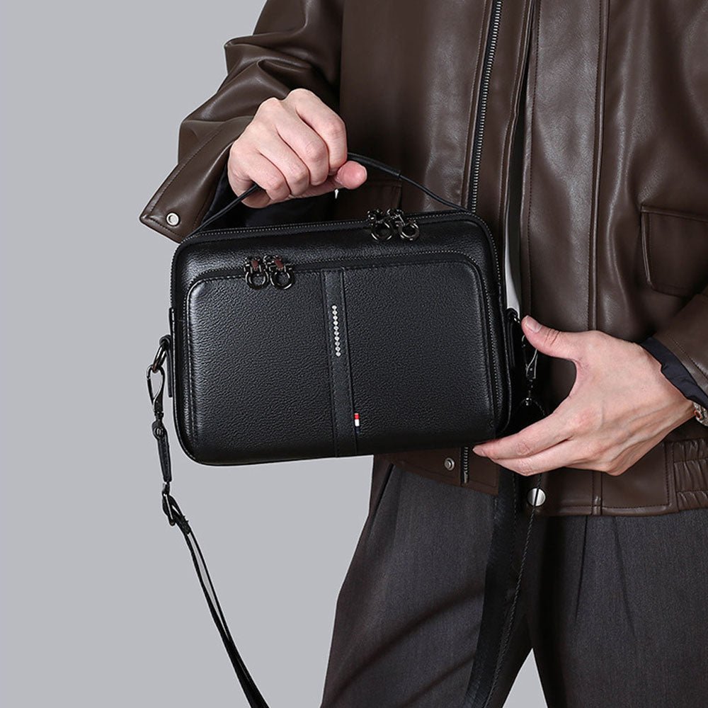 Aegis Water - Resistant Leather Messenger Bag - Moderno Collections