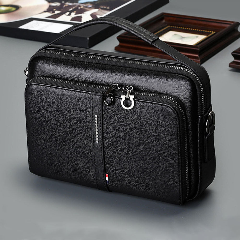 Aegis Water - Resistant Leather Messenger Bag - Moderno Collections