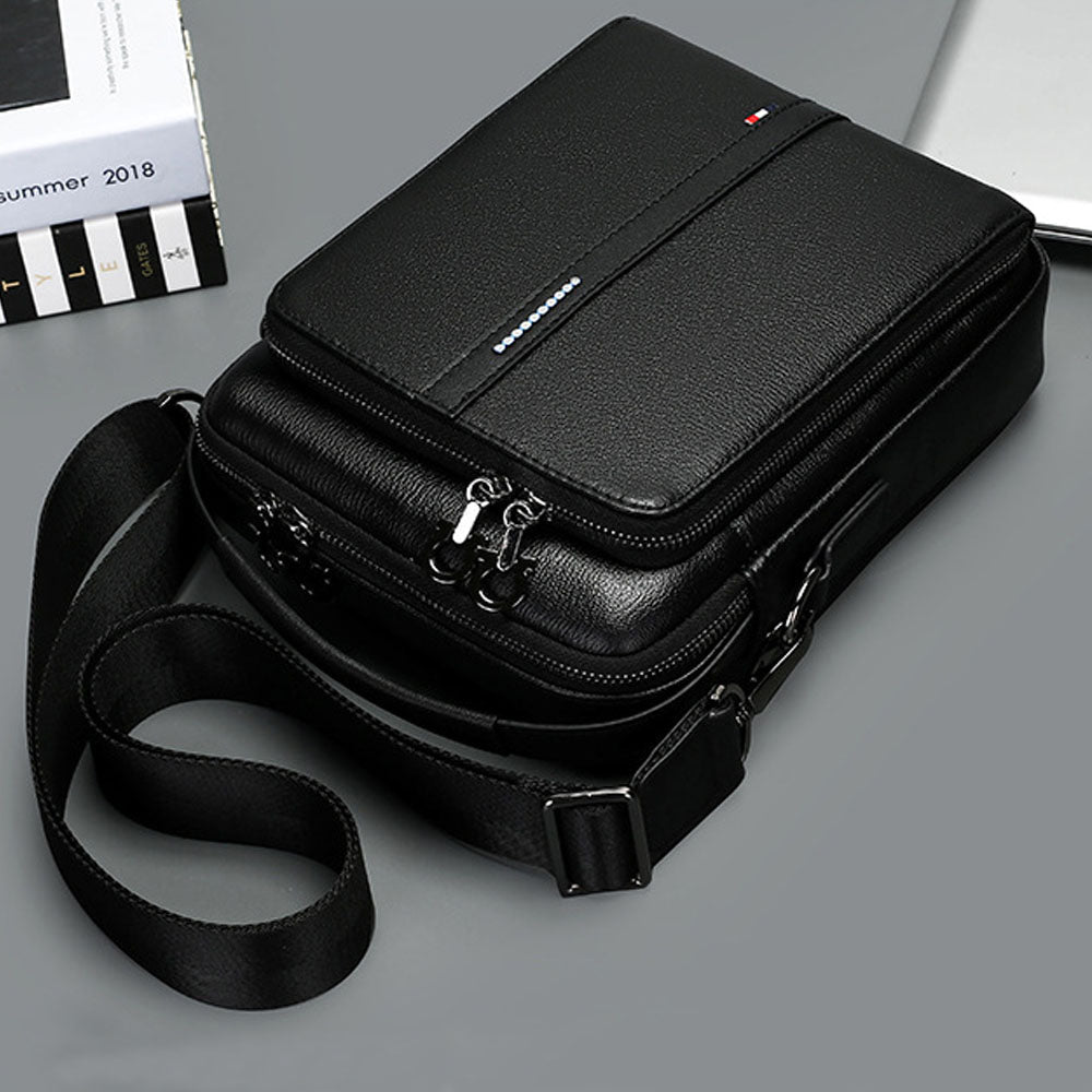Aegis Water - Resistant Leather Messenger Bag - Moderno Collections