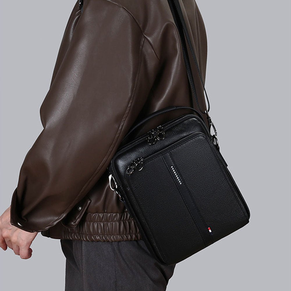 Aegis Water - Resistant Leather Messenger Bag - Moderno Collections