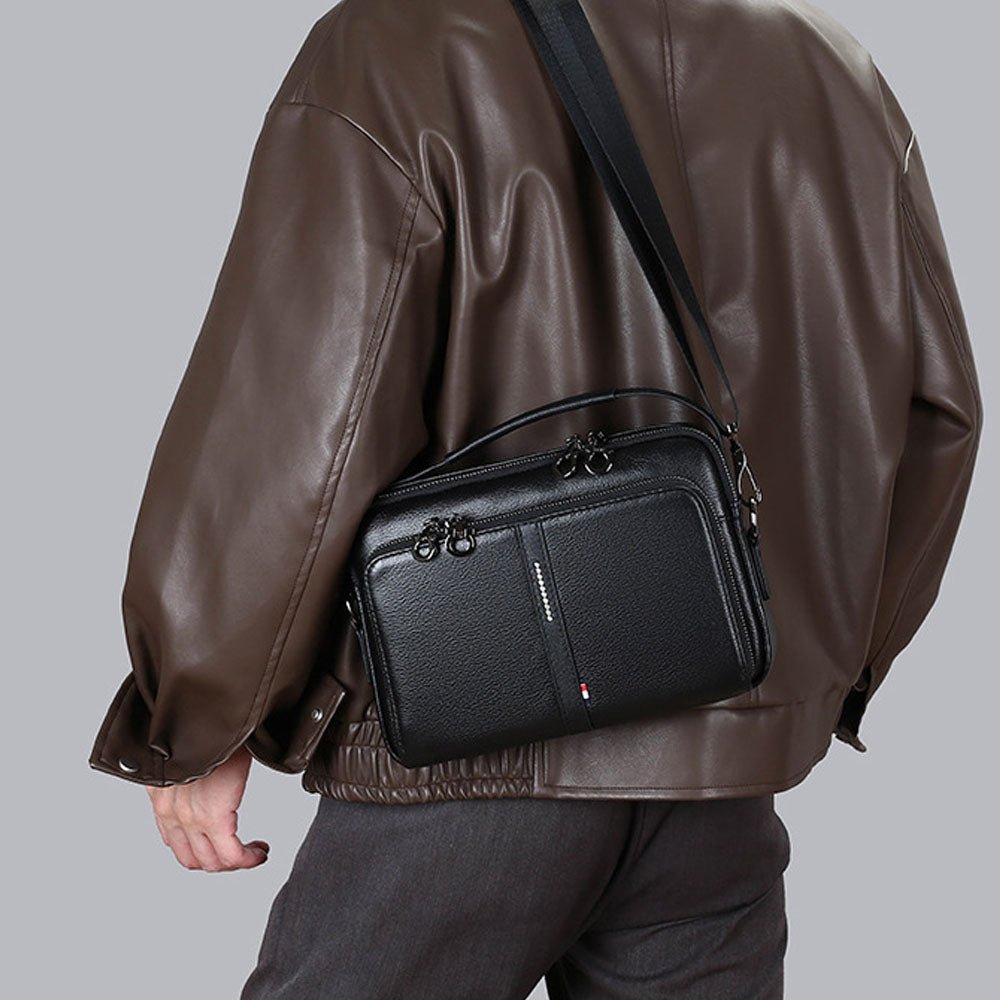 Aegis Water - Resistant Leather Messenger Bag - Moderno Collections