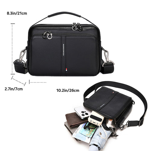 Aegis Water - Resistant Leather Messenger Bag - Moderno Collections