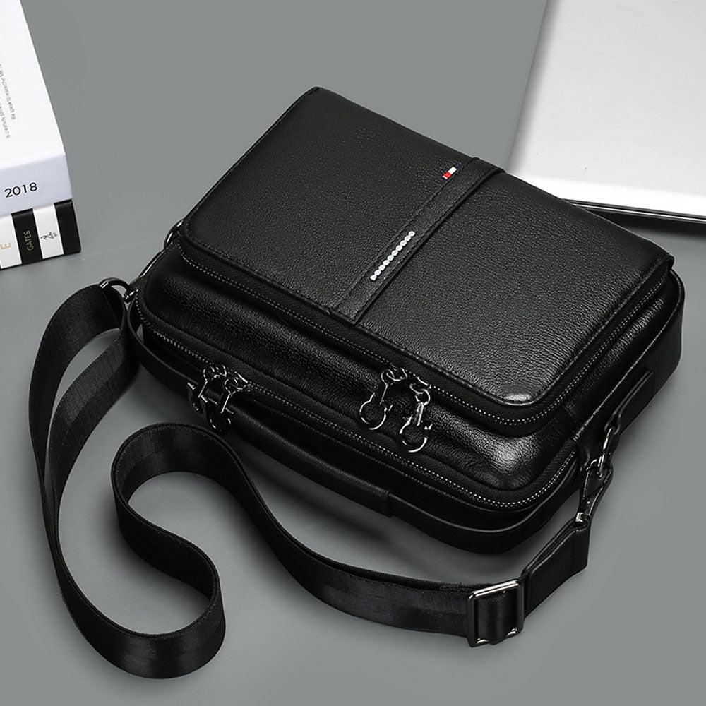 Aegis Water - Resistant Leather Messenger Bag - Moderno Collections