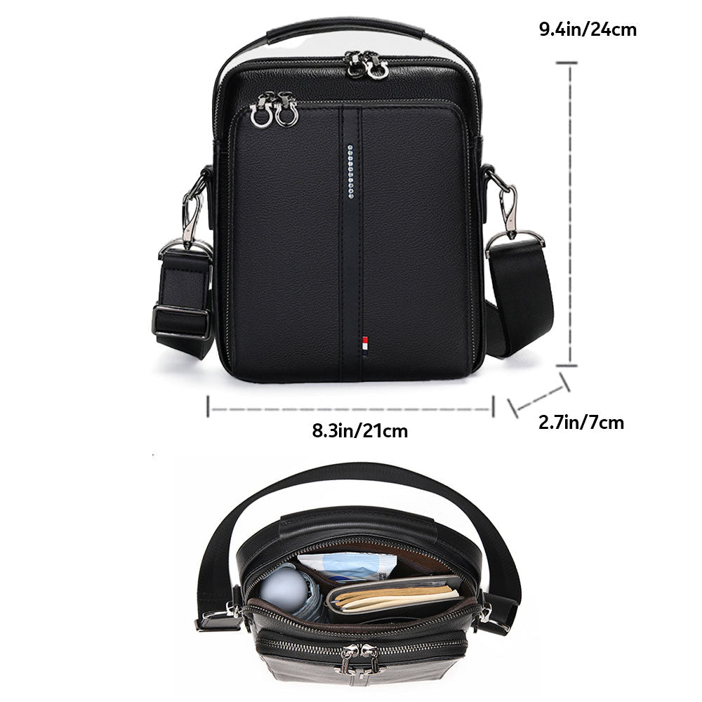 Aegis Water - Resistant Leather Messenger Bag - Moderno Collections