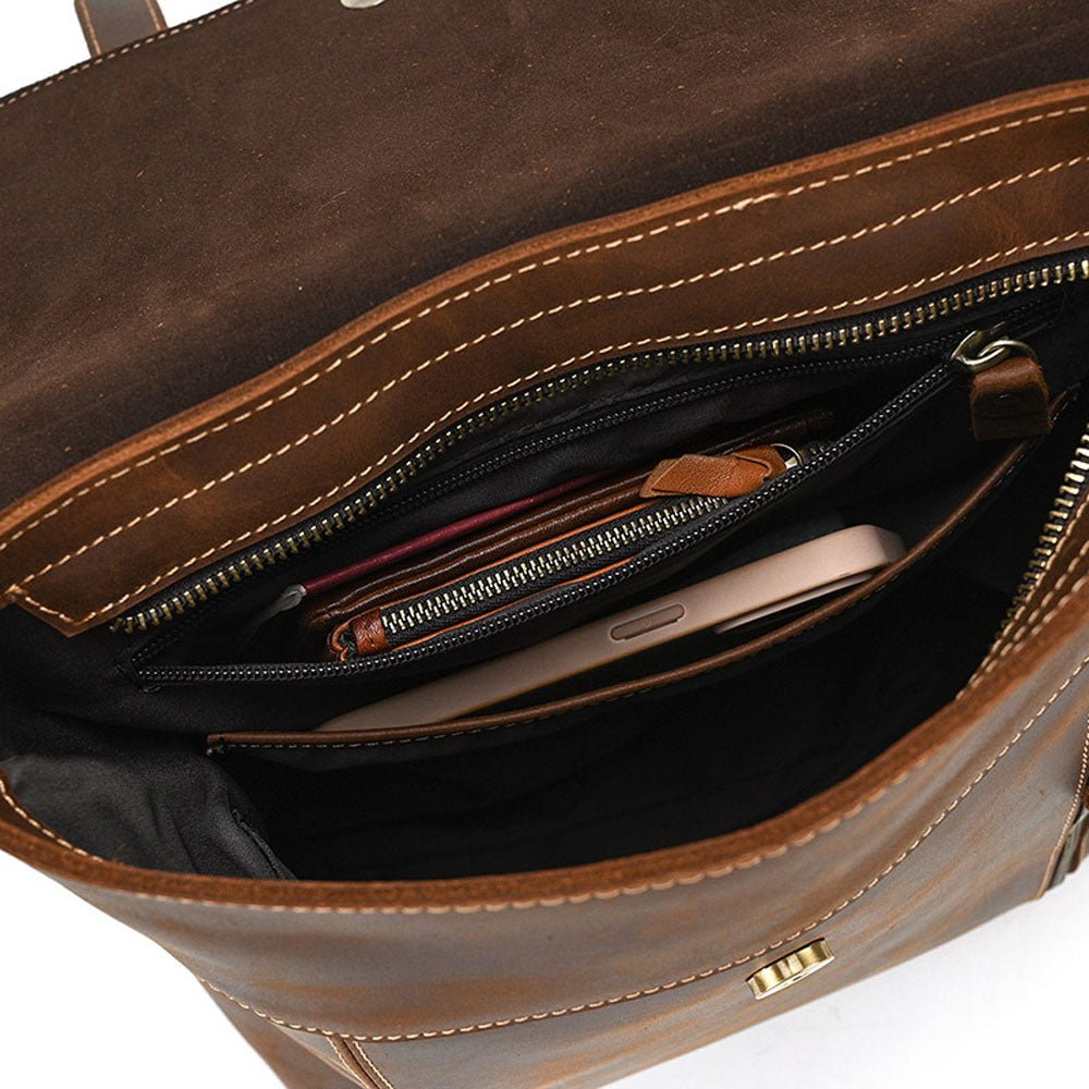 Brownstone Leather Backpack - Moderno Collections