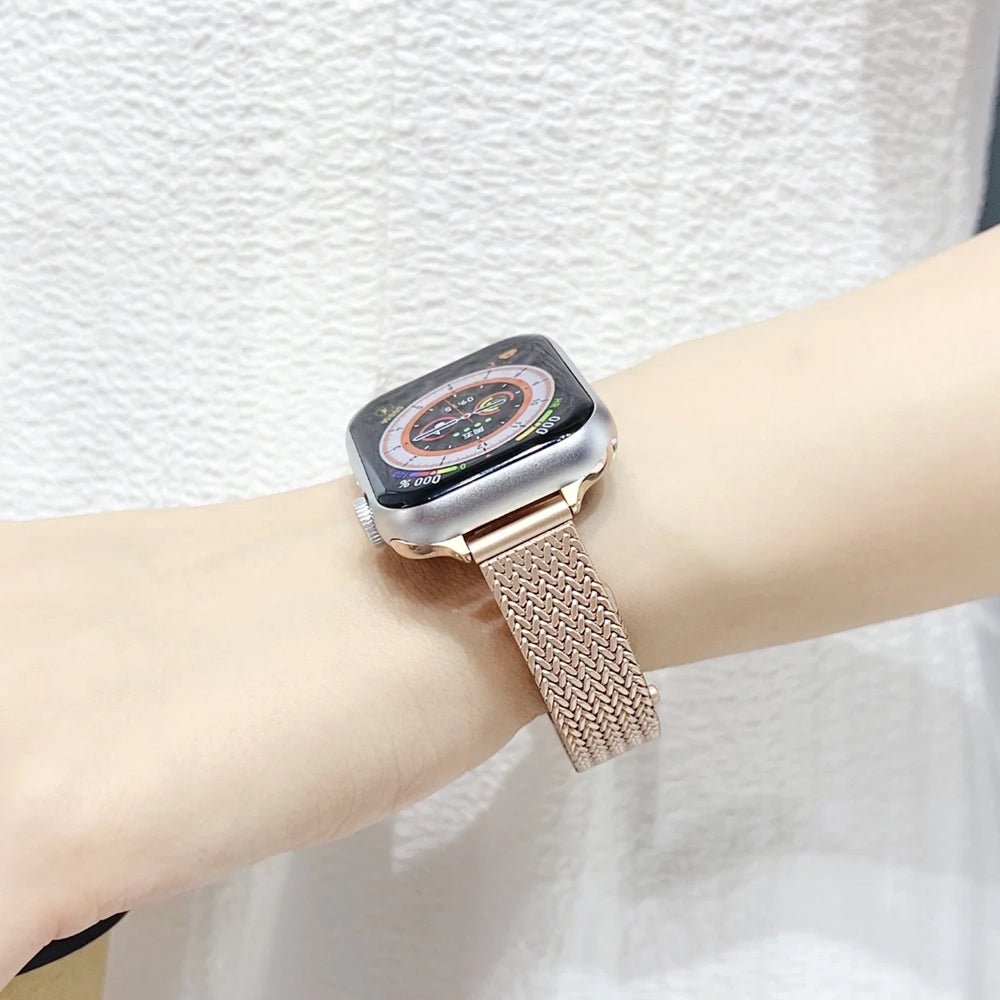 Chic Ultra-Thin Stainless Steel Apple Watch Band for Women - Moderno Collections