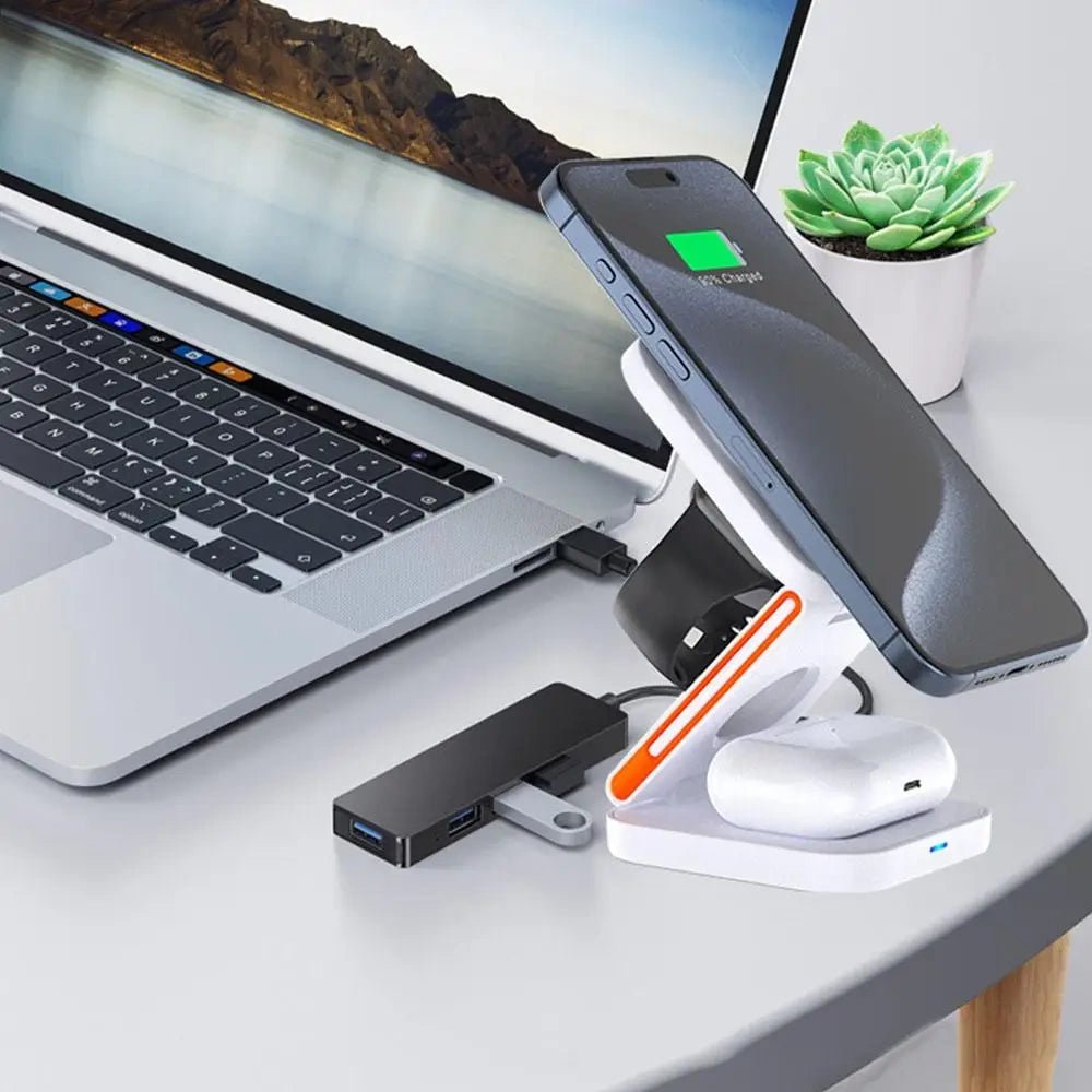 FlexiMag Trio: 3 in 1 Foldable MagSafe Charging Stand - Moderno Collections