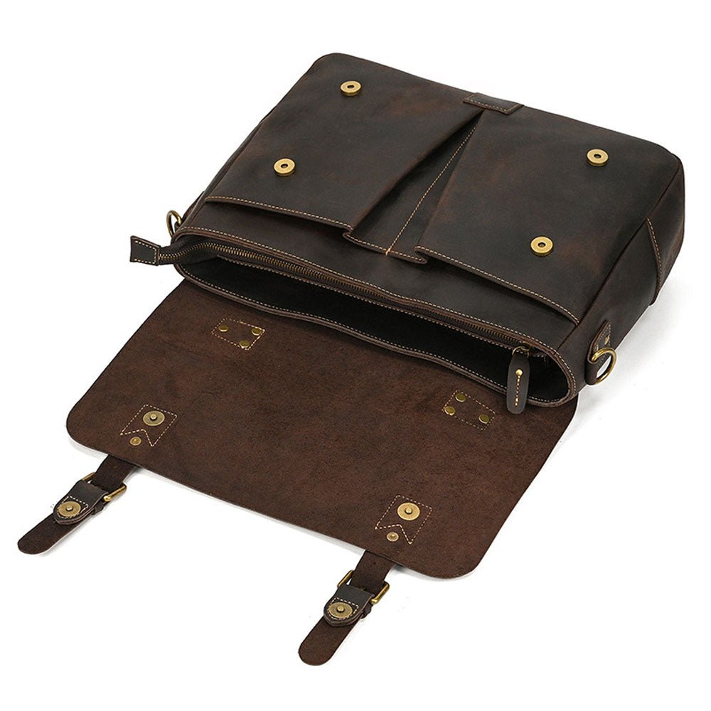 FluxVoid Leather Briefcase - Moderno Collections