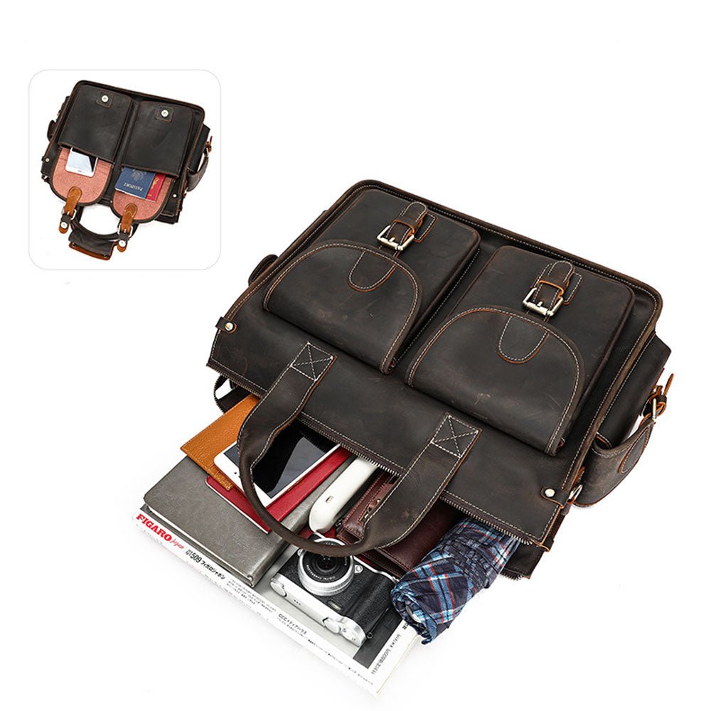 GoBag Leather Messenger Bag - Moderno Collections