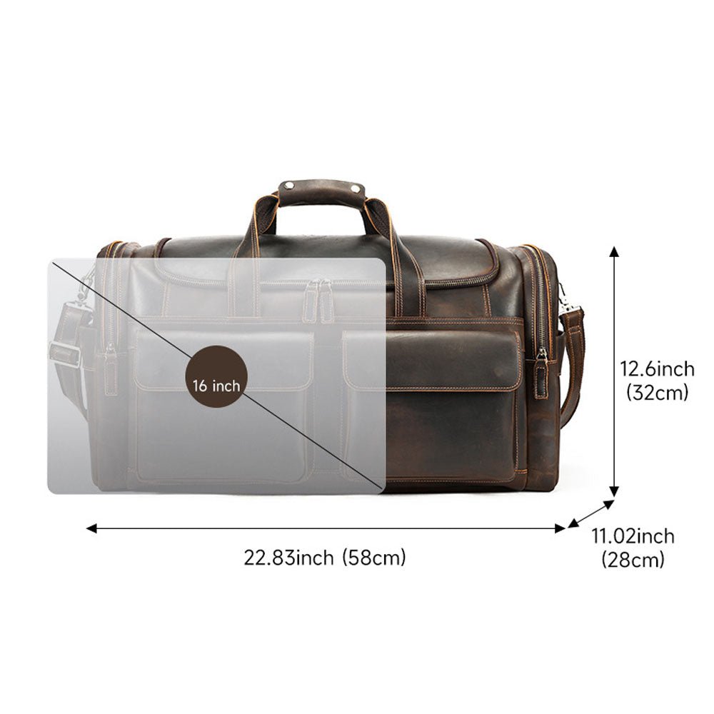 Lumeo Pro Leather Duffel Bag - Moderno Collections