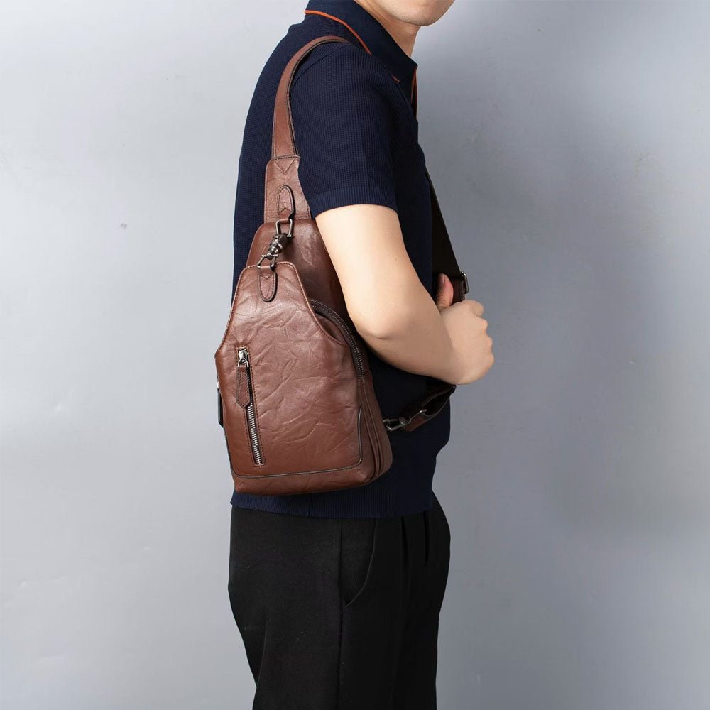 LuxeLatch Leather Shoulder Bag - Moderno Collections