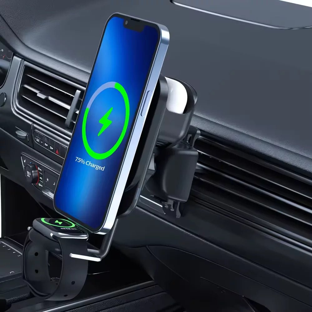 MagTech Drive: 3 in 1 Magnetic Car Charger & Holder - Moderno Collections