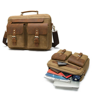 Thumbnail for Marunte Retro Leather - Trimmed Laptop Bag - Moderno Collections