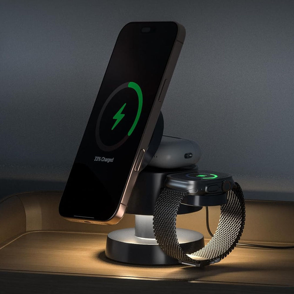 NexusGlow 3 in 1 Foldable MagSafe Charging Stand - Moderno Collections