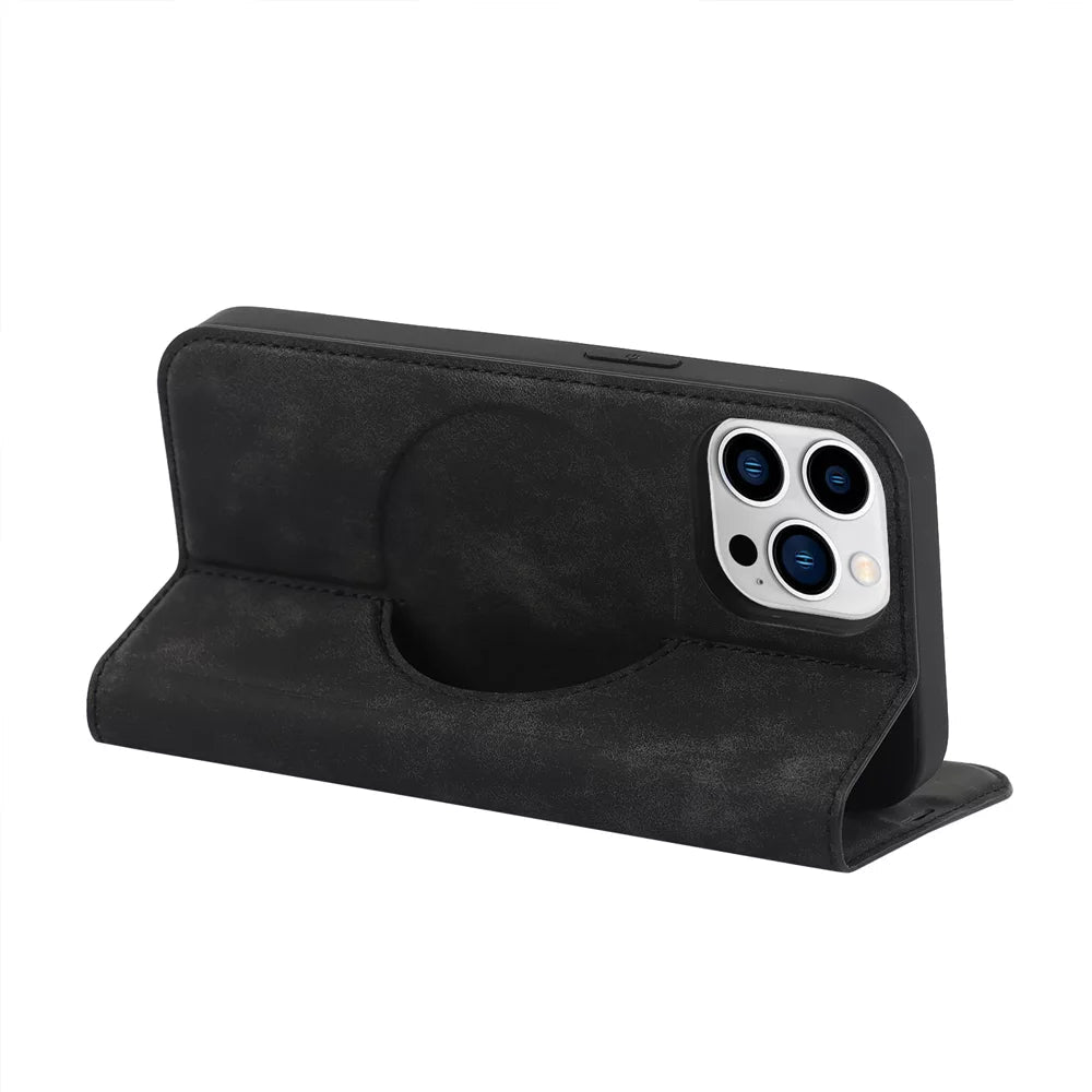 Premium Leather Wallet MagSafe iPhone Case - Moderno Collections