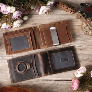 Thumbnail for PrimeMark Genuine Leather AirTag Wallet - Moderno Collections