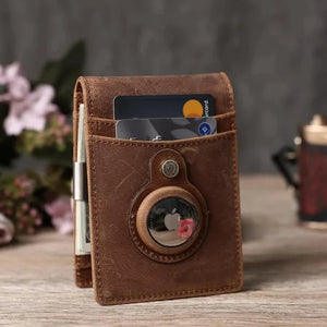 Thumbnail for PrimeMark Genuine Leather AirTag Wallet - Moderno Collections