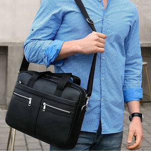 Thumbnail for Quorin Leather Briefcase - Moderno Collections