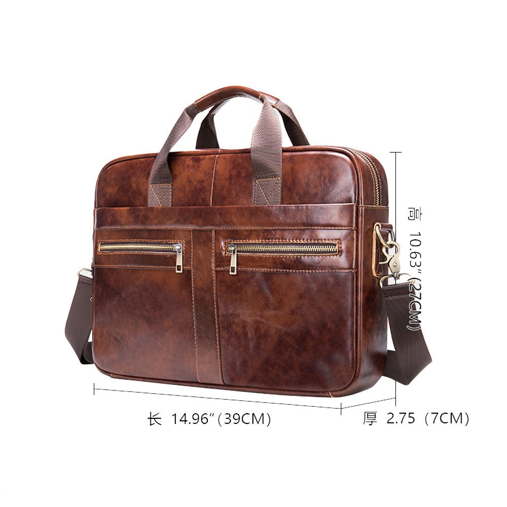 Quorin Leather Briefcase - Moderno Collections