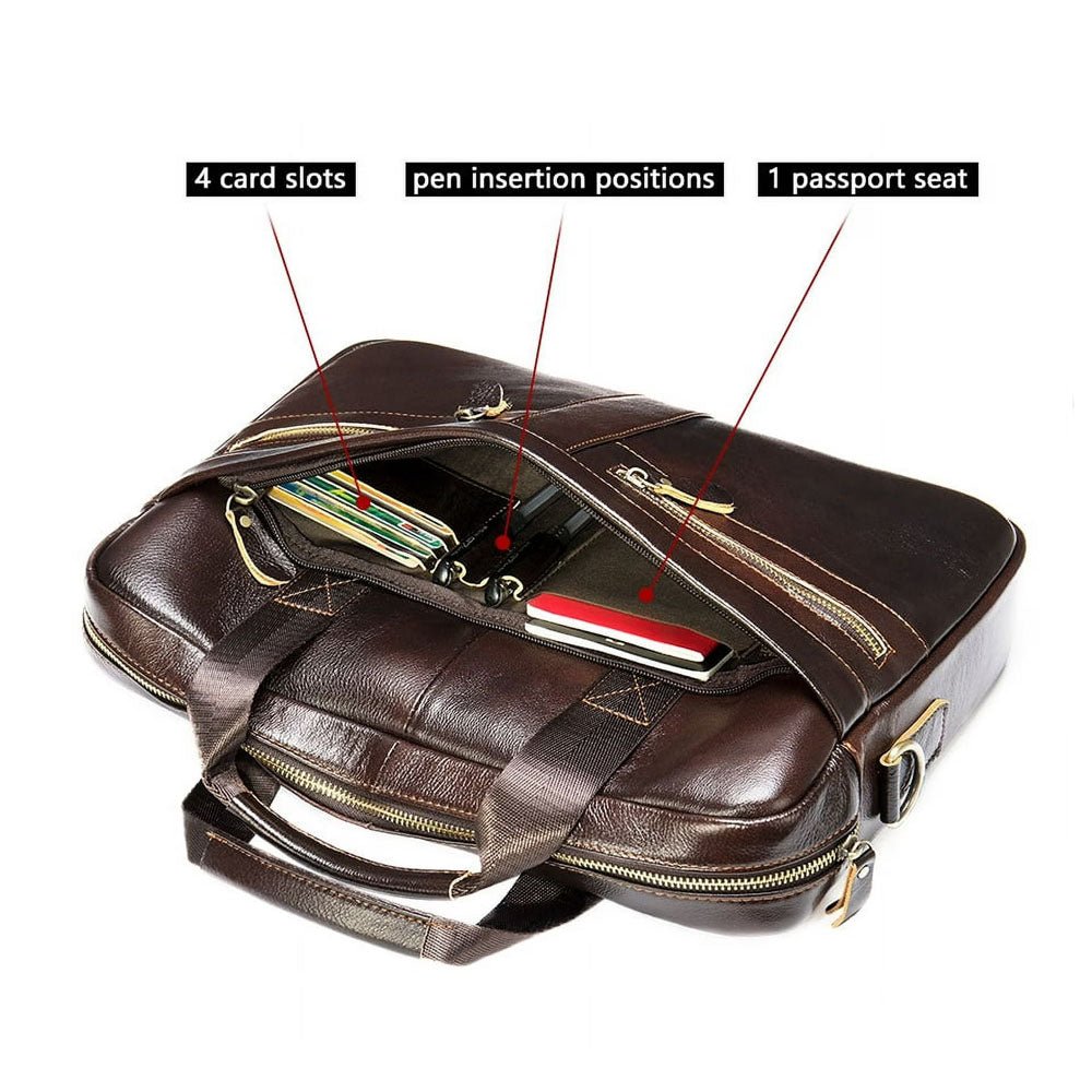 Quorin Leather Briefcase - Moderno Collections