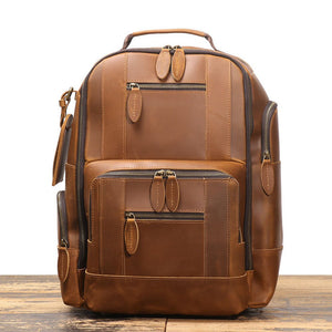 Thumbnail for Retro Riverstone Travel Leather Backpack - Moderno Collections