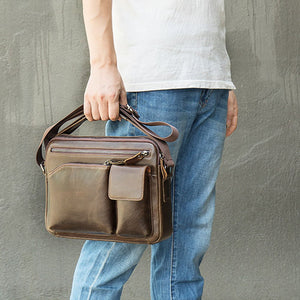 Thumbnail for RetroFlex Genuine Leather Messenger Bag - Moderno Collections