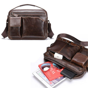Thumbnail for RetroFlex Genuine Leather Messenger Bag - Moderno Collections