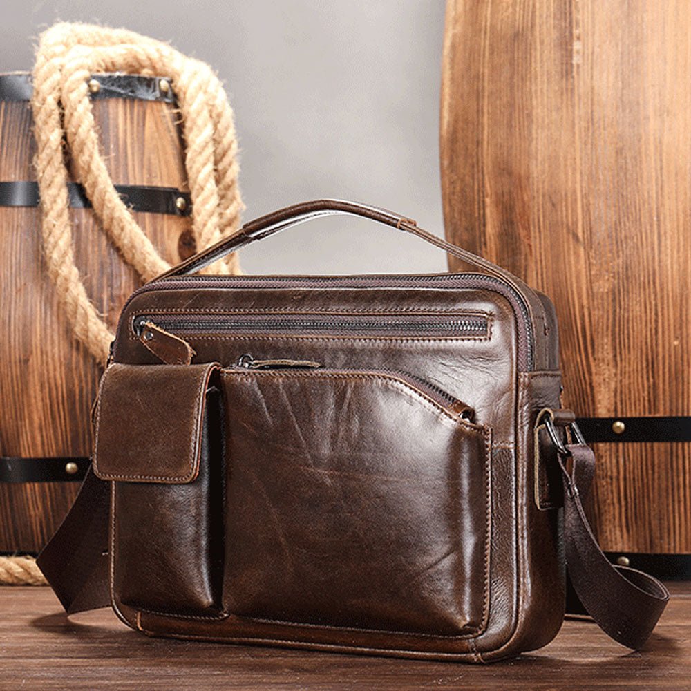 RetroFlex Genuine Leather Messenger Bag - Moderno Collections