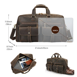 Thumbnail for Zypheron Leather Duffel Bag - Moderno Collections