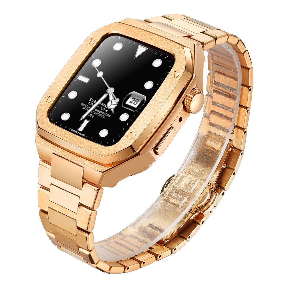 Elegance Pro: Stainless Steel Case Apple Watchband - Moderno Collections