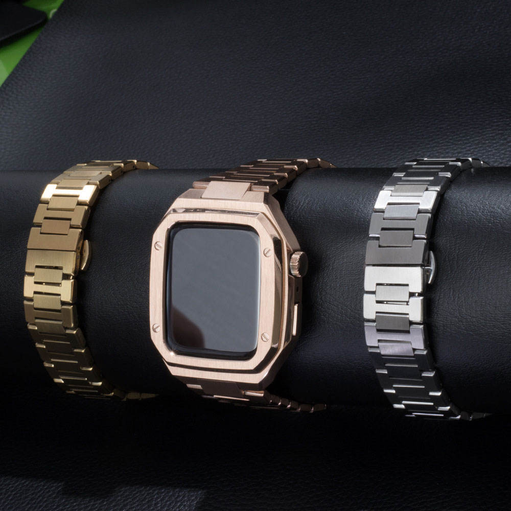 Elegance Pro: Stainless Steel Case Apple Watchband - Moderno Collections