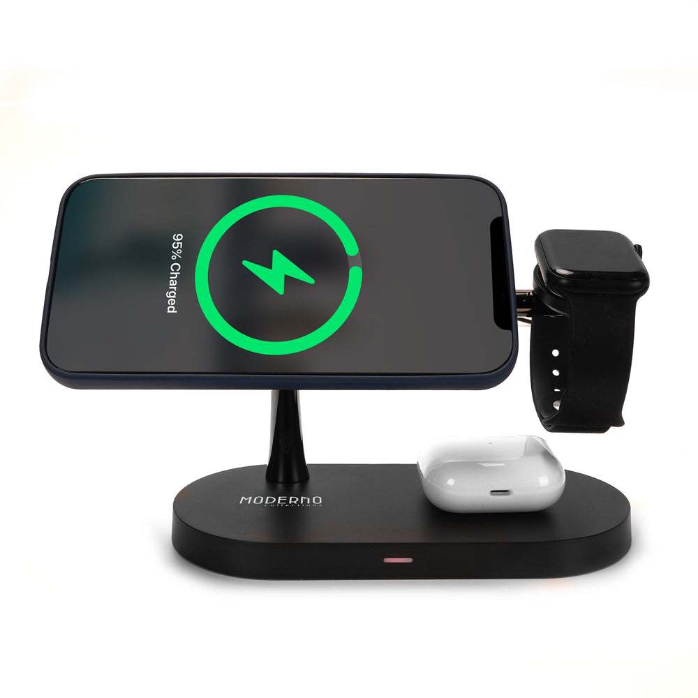 Premium MagSafe 3 in 1 Fast Wireless Charging Stand - Moderno Collections